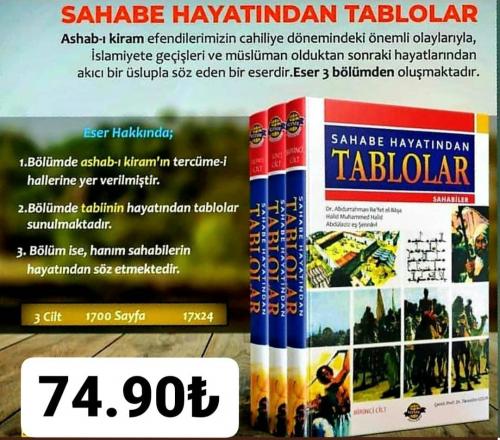 Sahabe Hayatından Tablolar (3 Cilt Takım)