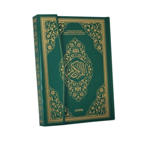 Orta boy yeşil kapaklı kuran mühürlü